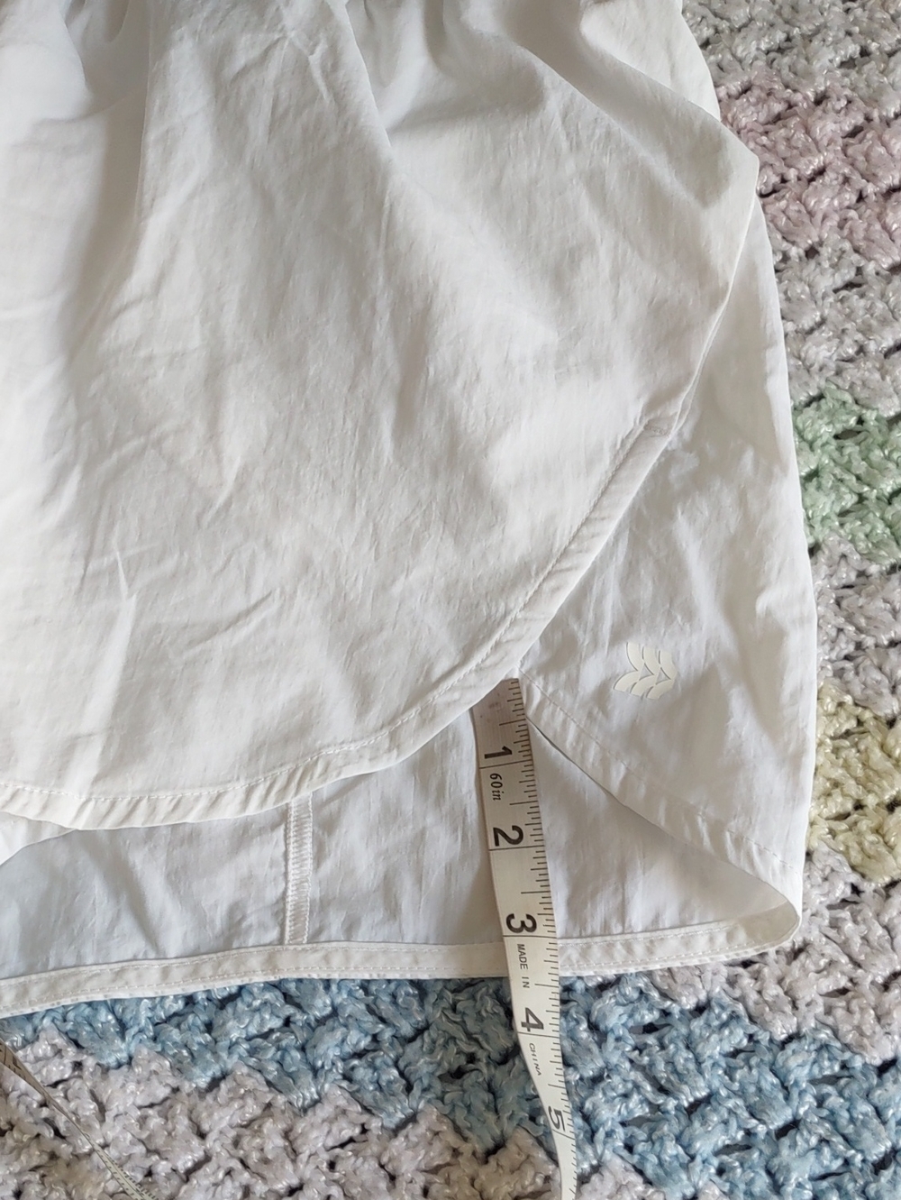 All In Motion Large White High Rise Crinkle Short - Picture 14 of 16